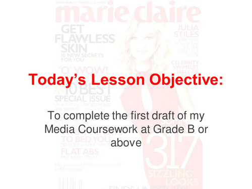 Redrafting Coursework on Magazines to B and above