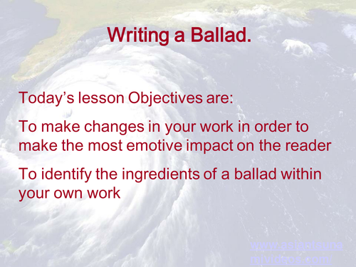 Tsunami - writing a poem