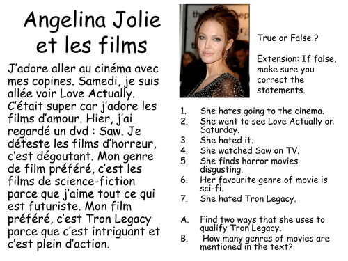 Angelina Jolie et les films