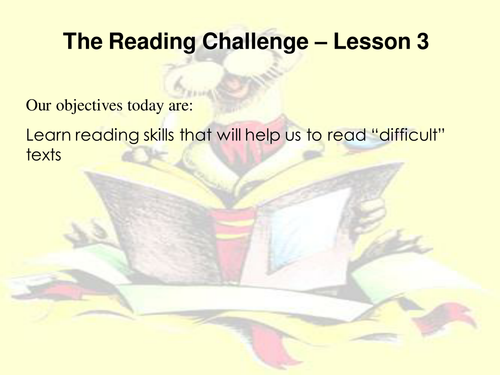 Reading Challenge Lesson 3