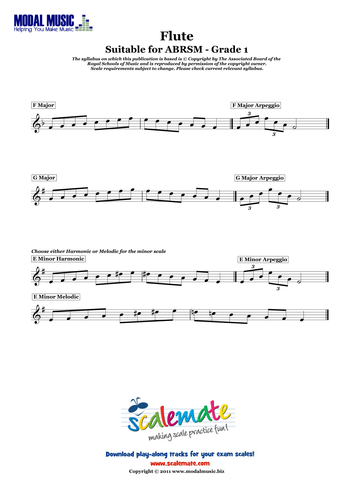 Grade 1 Flute Scales (ABRSM)
