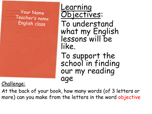 Introductory lesson to English and kagan
