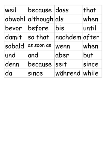 Conjunctions matching game