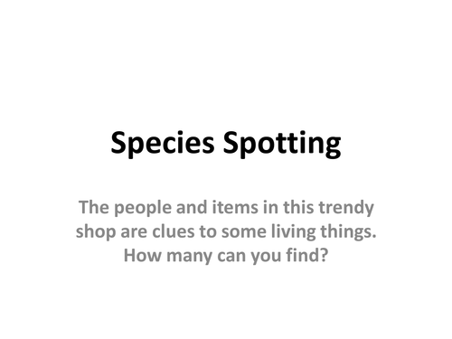 Species Spotting