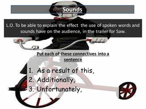 GCSE Media Studies - SAW Trailer Lesson 3
