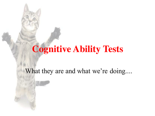 Whole School PP on CATs Cognitive Ability Tests