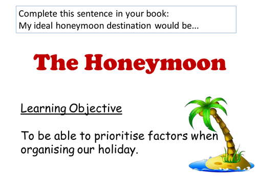 Yr 7 English Holiday Writing Lesson 1