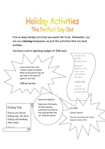 Yr 7 English Holiday Writing Lesson 4