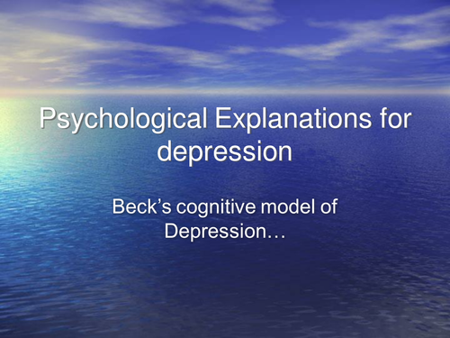 Power point on Cognitive Depression