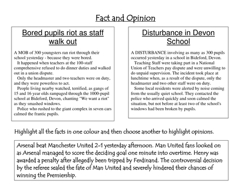 Bias, fact and opinion. by rec208  Teaching Resources