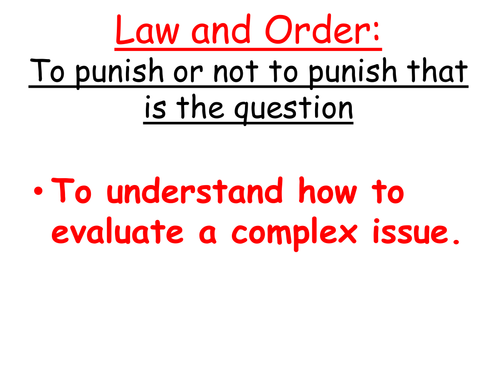 GCSE Citizenship Law and Order