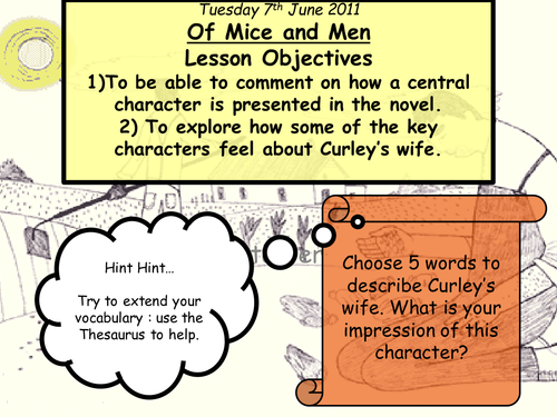 Of Mice and men Curley's Wife