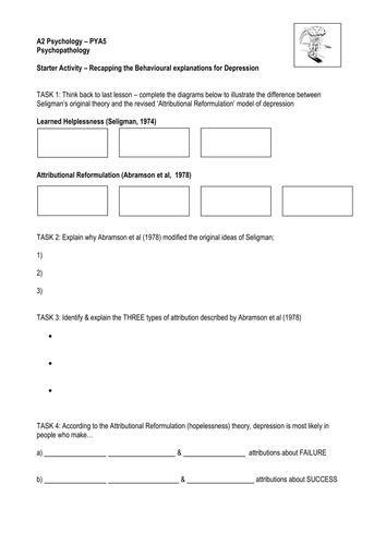 Behavioural Depression Starter