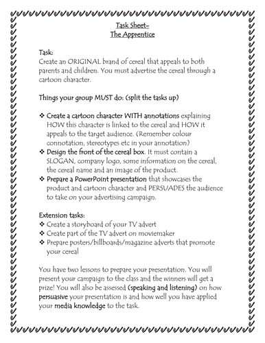 Media task- The Apprentice