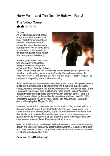 Review writing- looking at the features by rec208 