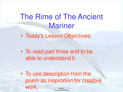 Rime Of the Ancient Mariner full PP lesson 3