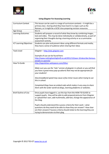 Using Glogster for Assessing Learning