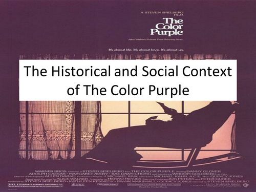 Historical context in The Color Purple