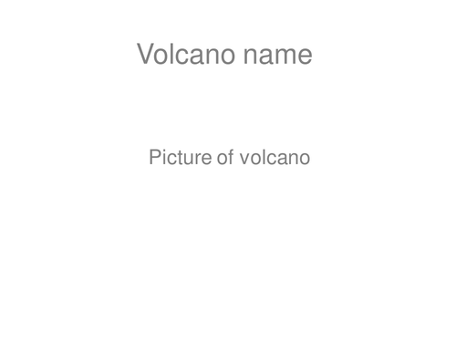 Volcano presentation