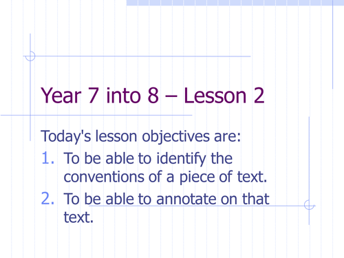 Writing To Explain / Reading Texts Lesson 2