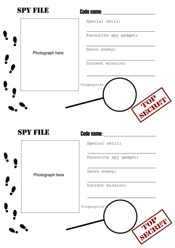 Spy ID sheet