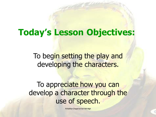 Pullman's Frankenstein - SOW - Full lesson PP 9