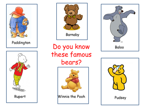 Famous Bears Poster Teaching Resources