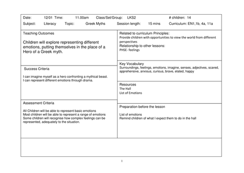 Improvisation for Characterisation