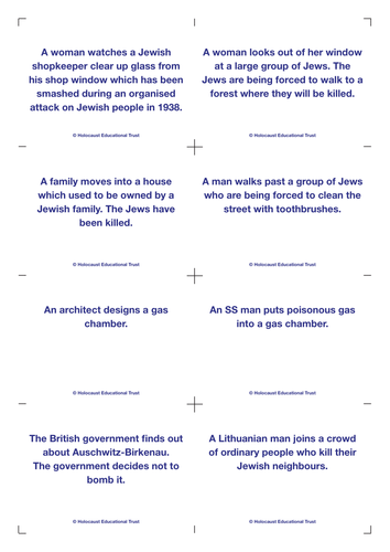 Dilemmas, Choices and Responses to the Holocaust