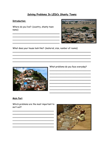 Living In Cities Report - Shanty Towns