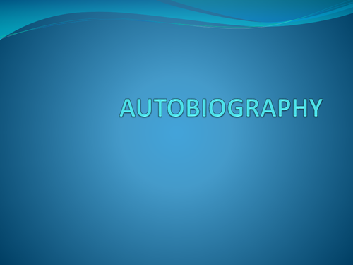 Autobiography Full Lesson for Level 4/5 writers 1