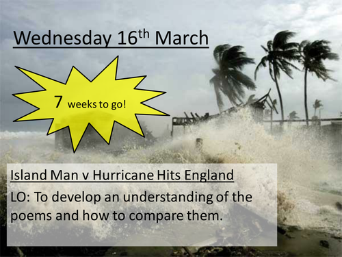 Island Man v Hurricane Hits England lesson