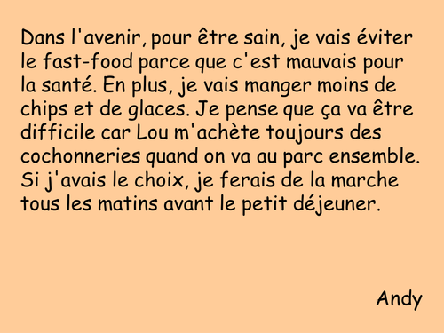 Qu'est-ce que tu vas faire a l'avenir ?