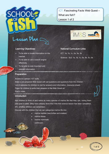 Fascinating Facts Web Quest 1 : What are Fish