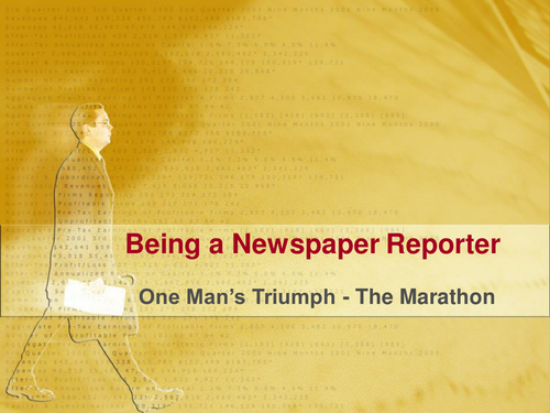 Newspaper Report Writing - The Marathon
