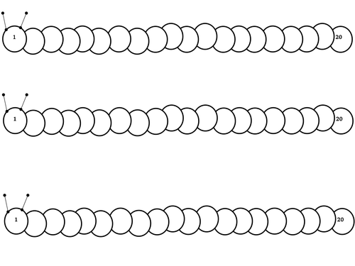 blank caterpilla number tracks 1 20 teaching resources