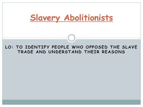 Slavery Abolitionists