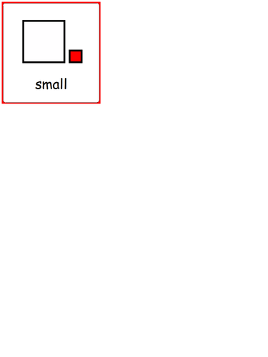sorting - big and small - 2D shapes