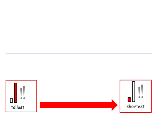 Order by size -short and tall - animals