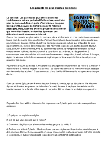 Les parents les plus strictes du monde