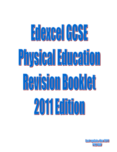 GCSE PE updated revision booklet