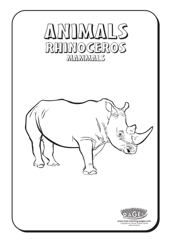 Cool Colouring Pages: Rhino