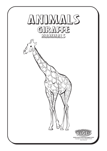 Cool Coloring Pages: Giraffe