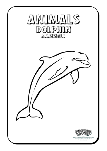 Cool Colouring Pages: Dolphin | Teaching Resources