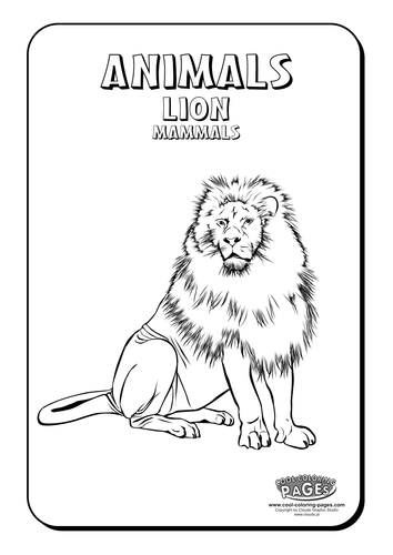 Cool Colouring Pages: Lion