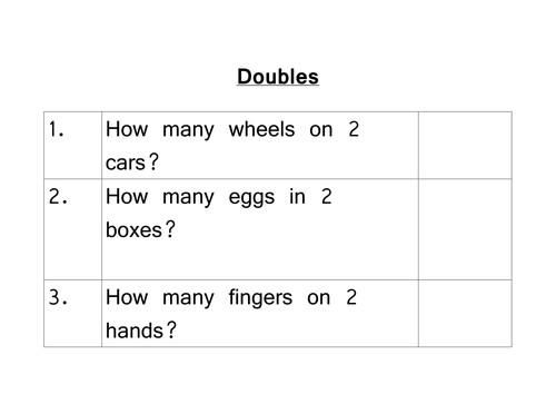 1 free abacus grade worksheets for Teaching by  Doubling  word problems choralsongster