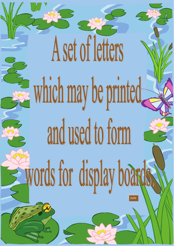 Display Board Letters - The Pond