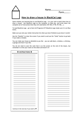 Drawing a house in Logo