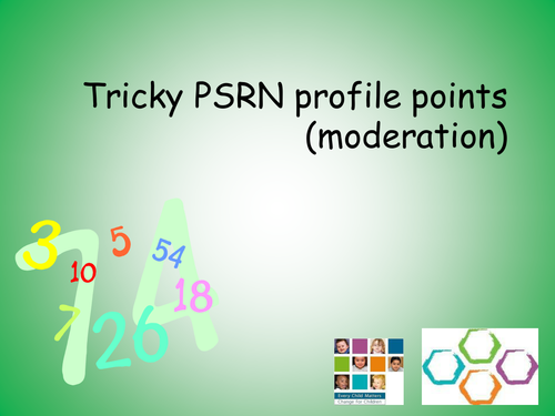 EYFS profile PSRN tricky scale points
