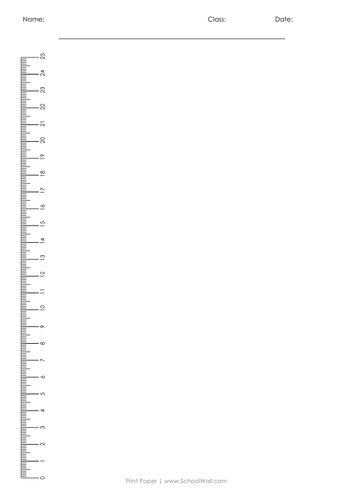 ruler 0cm 25cm printed onto squared paper teaching